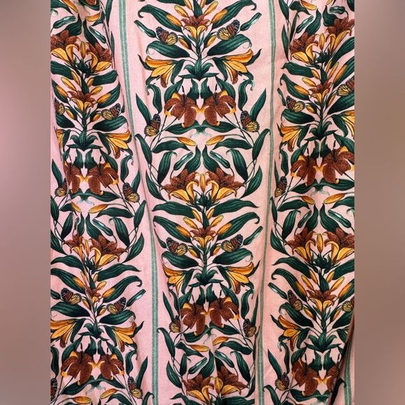 NEW Agua by Agua Bendita Guaguanco Monarca Rosa Cotton Midi Dress Large - Picture 5 of 16